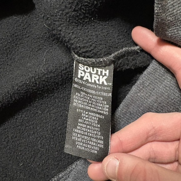 South Park X Members Only Hoodie Sweatshirt Mens Large Gray Cartoon Fleece - Picture 12 of 15